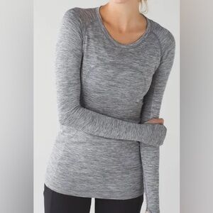 Lululemon swiftly tech long sleeve grey size 6
